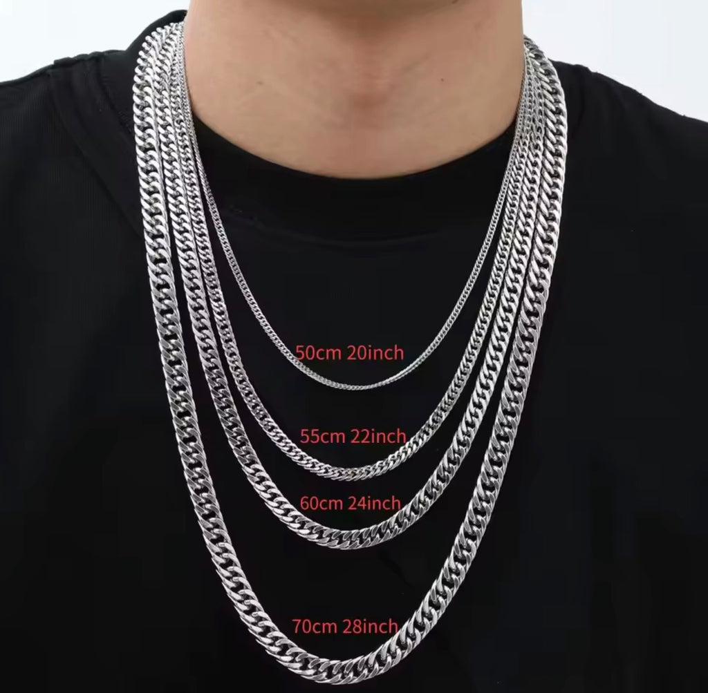 Stainless Steel Miami Cuban Chain Necklace