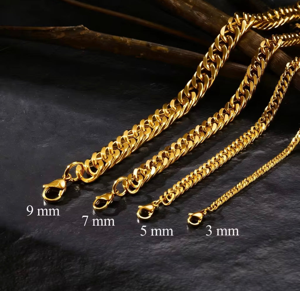 Stainless Steel Miami Cuban Chain Necklace