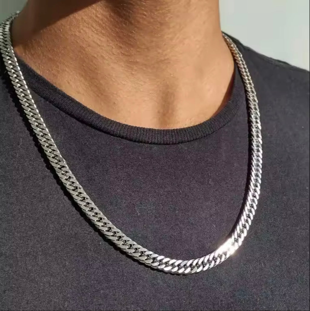 Stainless Steel Miami Cuban Chain Necklace