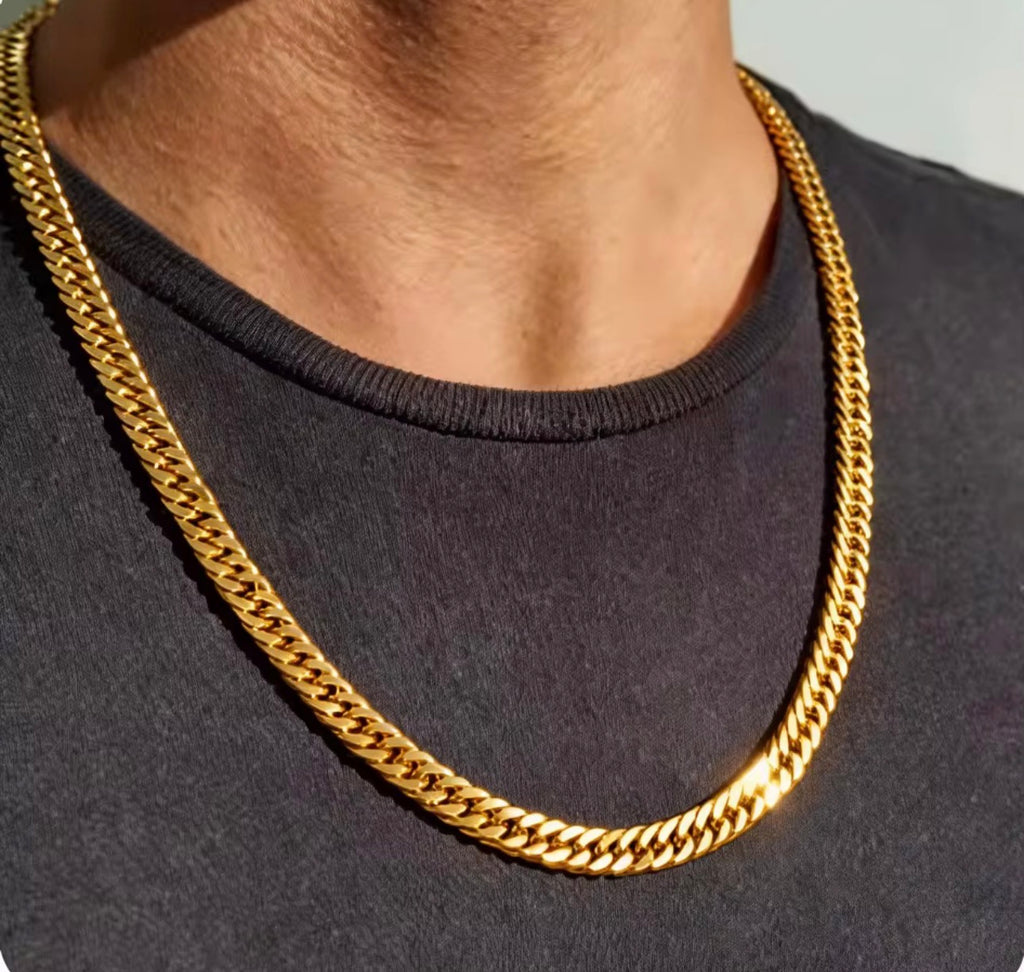 Stainless Steel Miami Cuban Chain Necklace